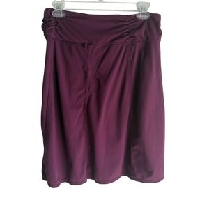 ATHLETA Ruched Stretch Bodega Purple Ladies Athletic Casual Skirt, M